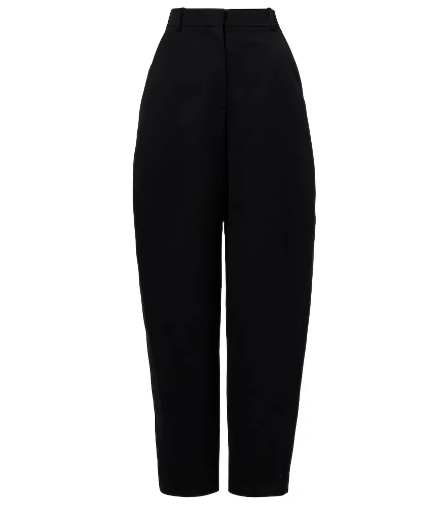 Givenchy Cocoon wool grain de poudre barrel-leg pants