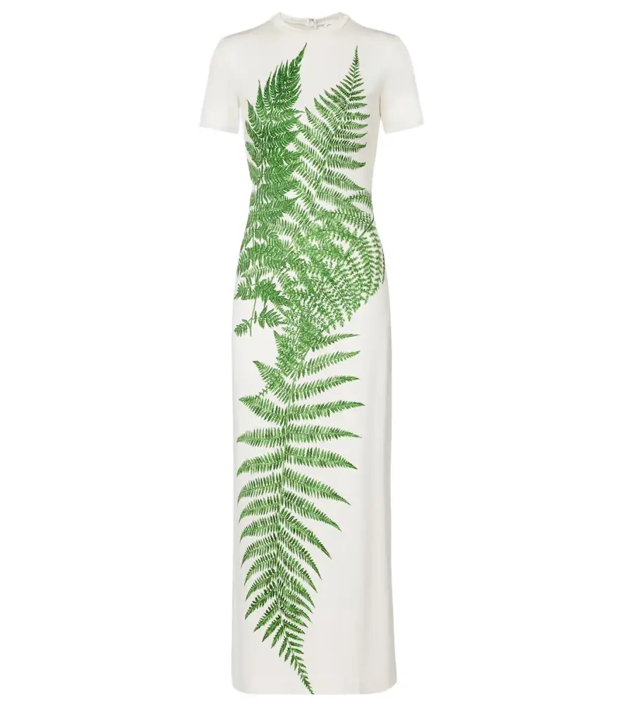 Oscar de la Renta Printed jersey T-shirt dress