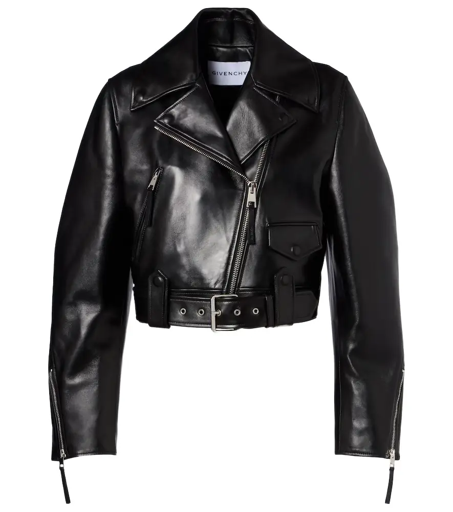 Givenchy Cocoon cropped leather biker jacket