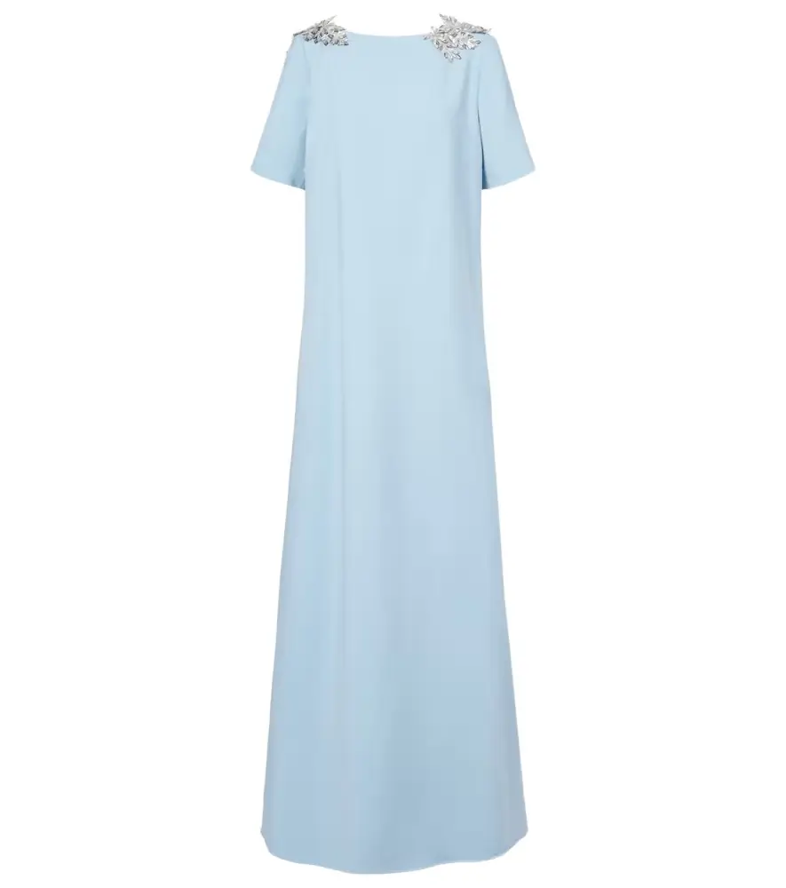 Oscar de la Renta Fern sequined wool-blend gown