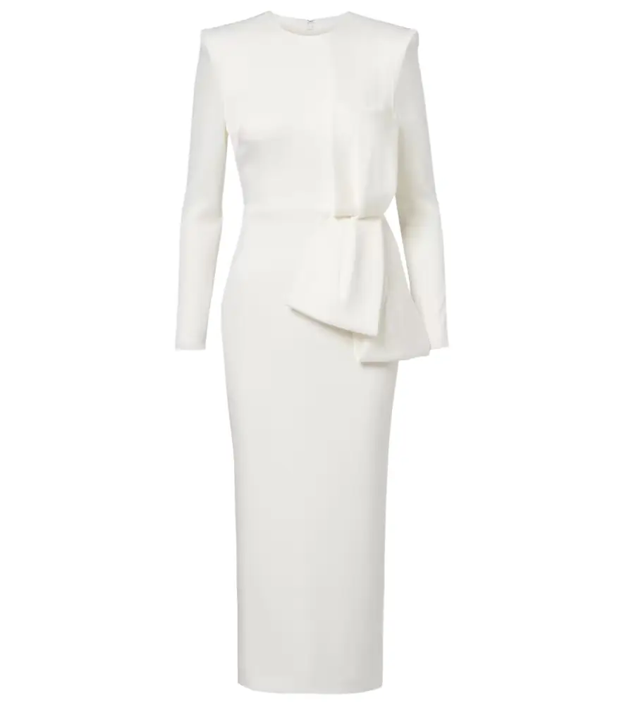 Alex Perry Bow-detail crêpe satin gown