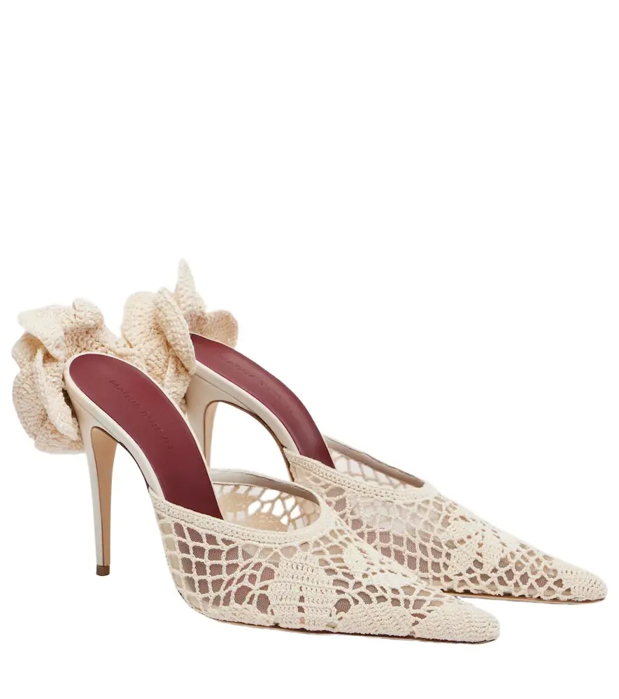 Magda Butrym Crochet and leather mules