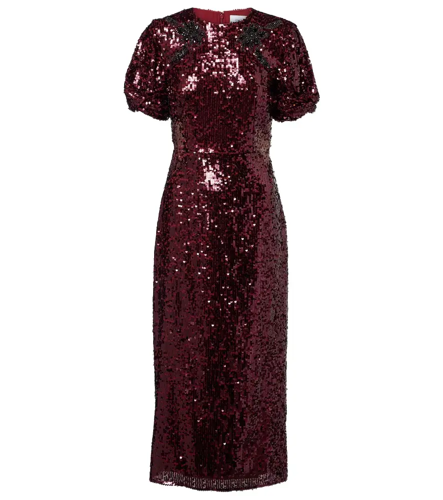 Erdem Sequined midi dress