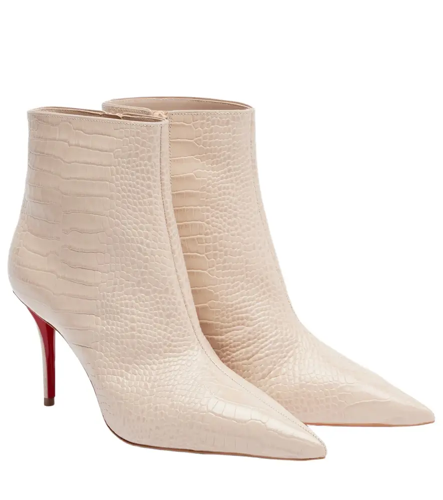 Christian Louboutin Snake-effect leather ankle boots