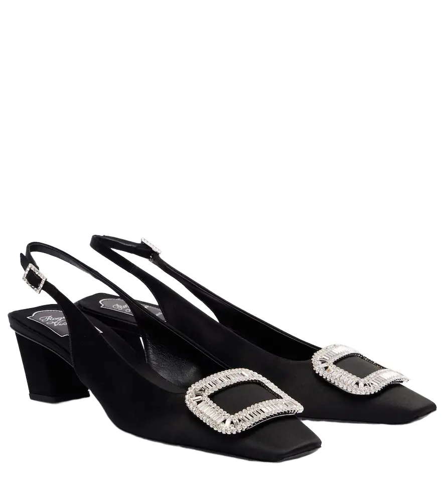 Roger Vivier Belle Vivier 45 satin slingback pumps