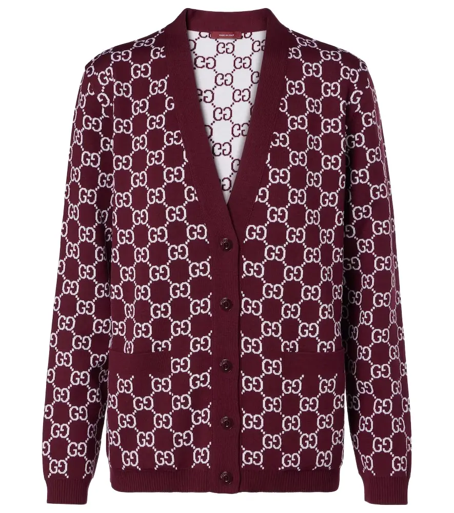 Gucci GG reversible wool-blend jacquard cardigan
