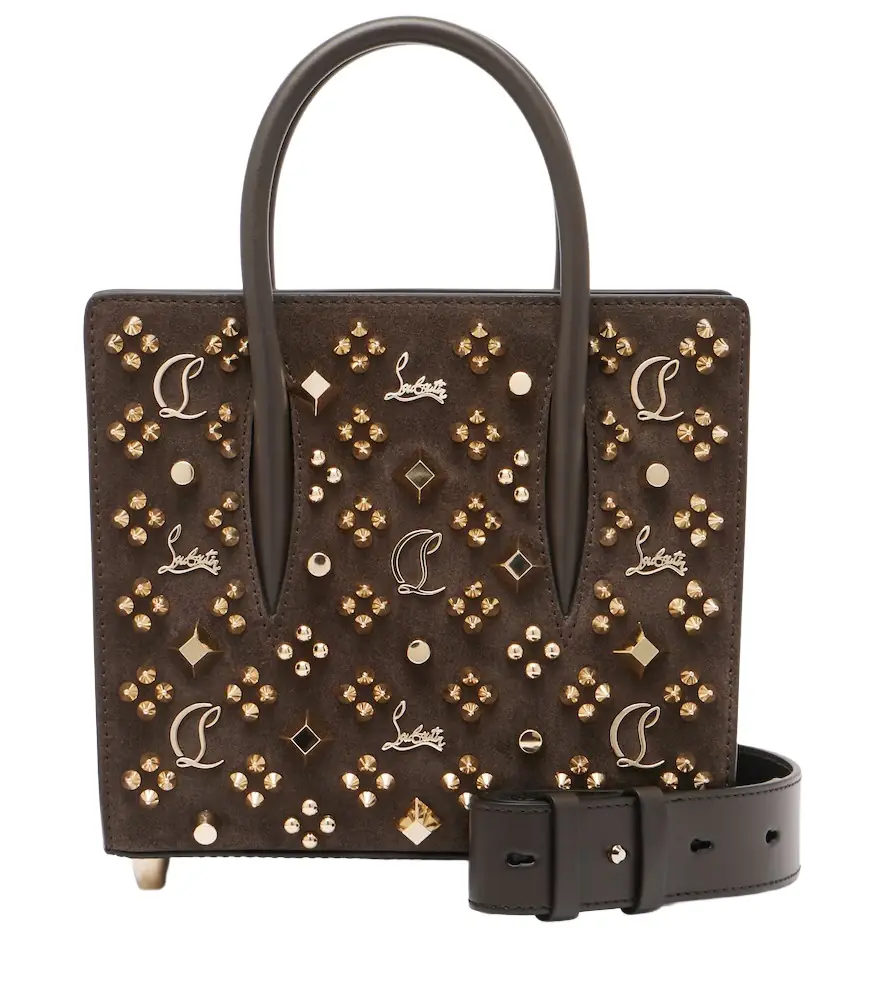 Christian Louboutin Paloma Small embellished suede tote bag
