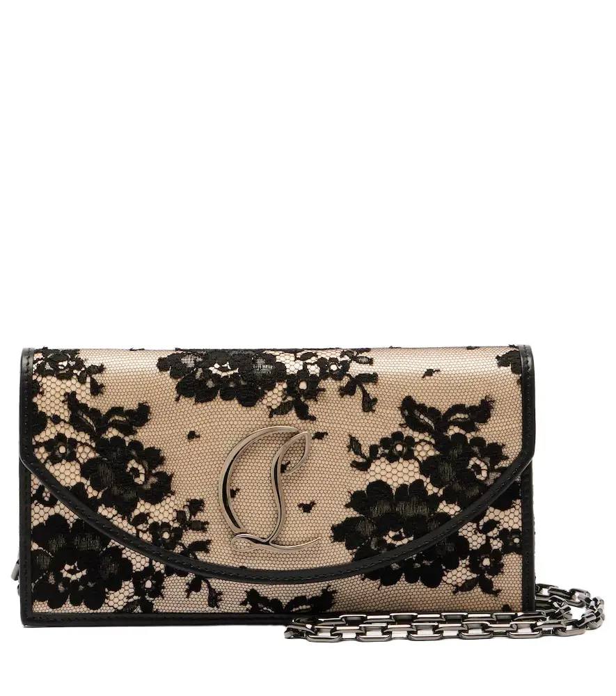 Christian Louboutin Loubi54 Small lace clutch