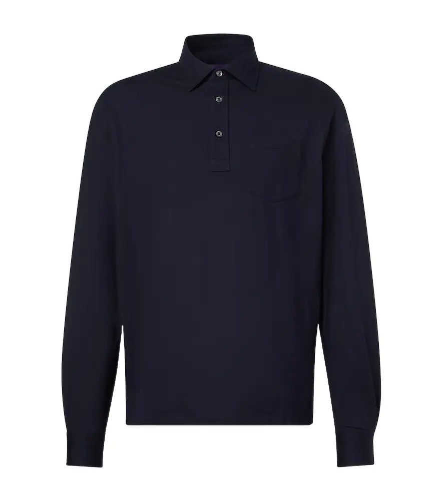 Ralph Lauren Purple Label Cotton and cashmere polo shirt