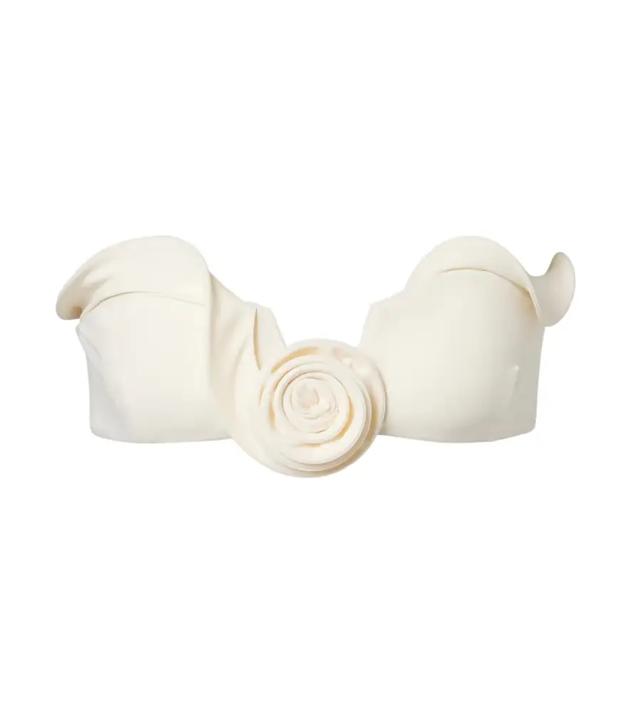 Magda Butrym Floral-appliqué bikini top