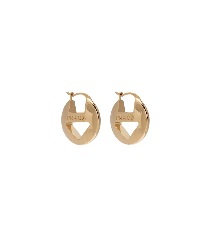 Prada Cutout logo earrings