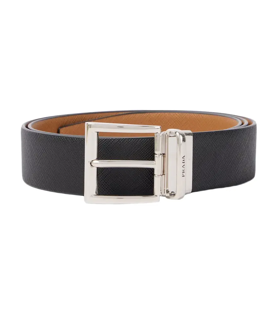 Prada Saffiano reversible leather belt