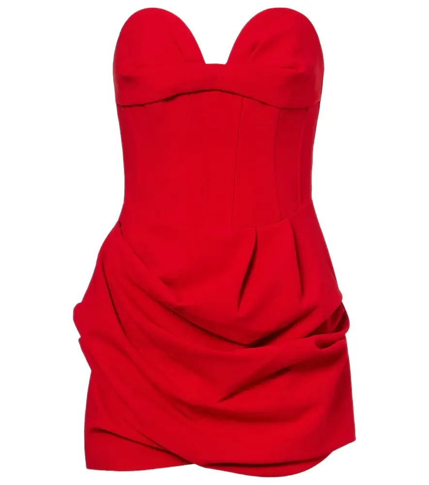 Magda Butrym Draped wool-blend bustier dress