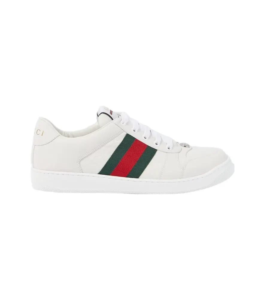 Gucci Screener debossed leather sneakers