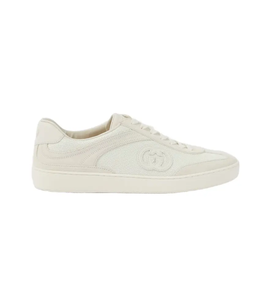 Gucci G75 suede and canvas sneakers