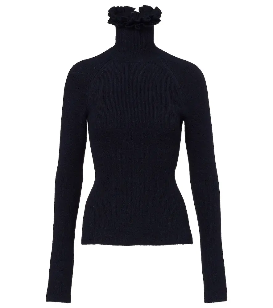 Alaia Alaïa Wool and silk-blend turtleneck sweater