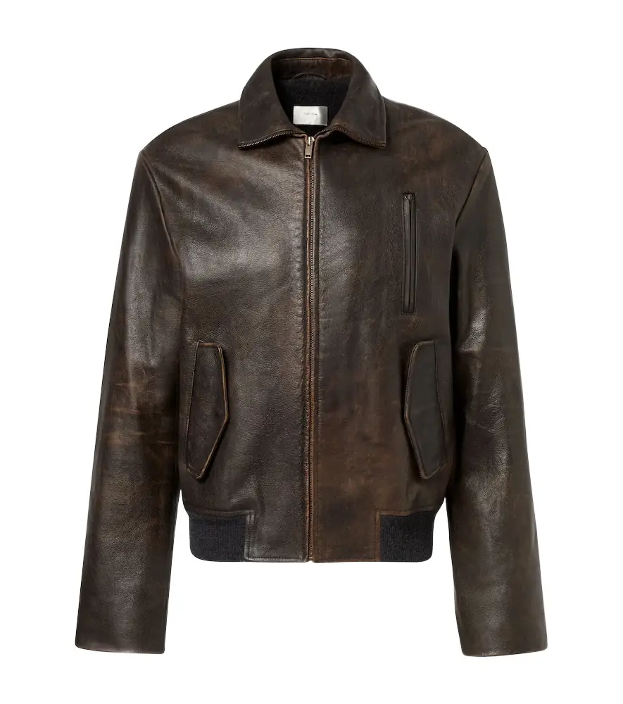 The Row Akia leather jacket