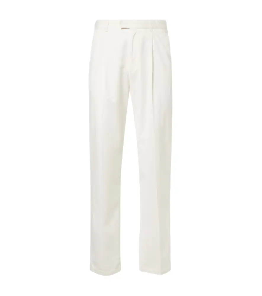 The Row Belamy cotton and cashmere straight pants