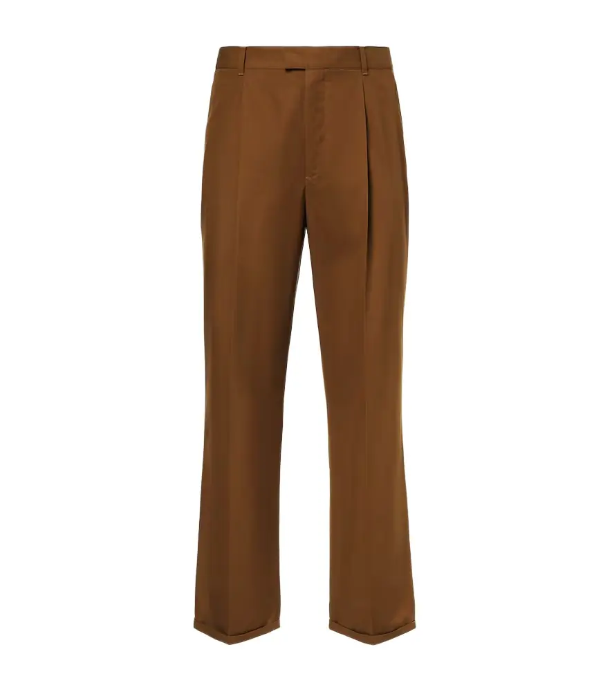 The Row Belamy cotton-blend gabardine straight pants