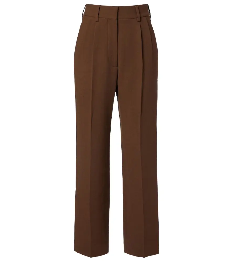 Blaze Milano Blazé Milano Fox high-rise virgin wool crêpe wide-leg pants
