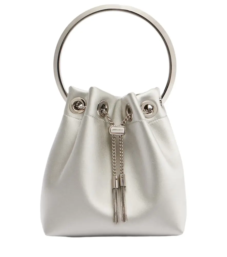 Jimmy Choo Bon Bon satin bucket bag