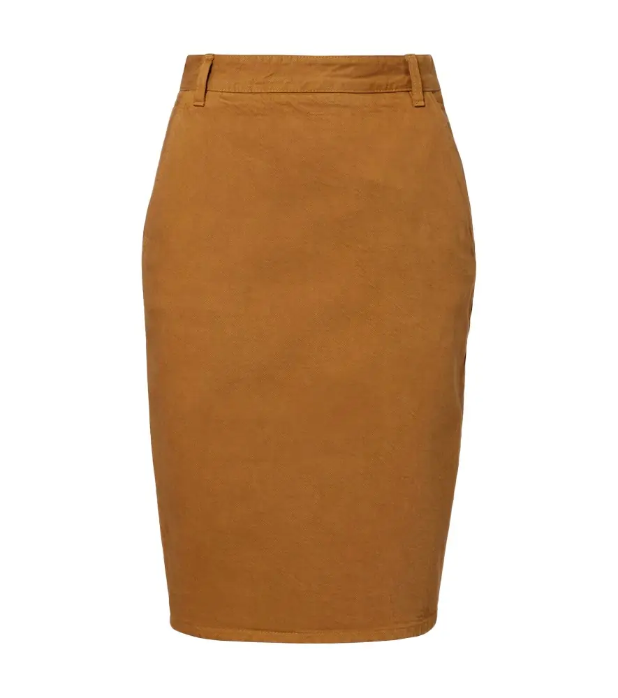 Saint Laurent Cotton pencil skirt