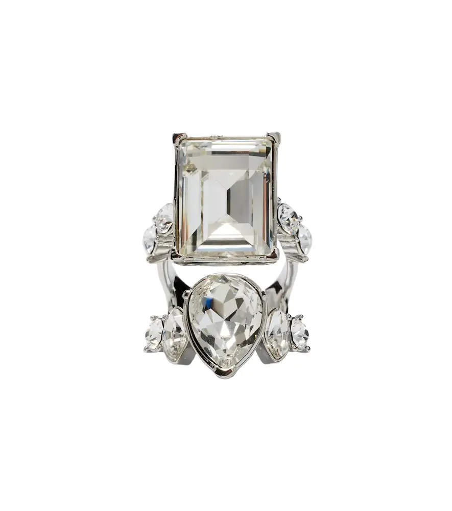 McQueen Cocktail crystal-embellished ring