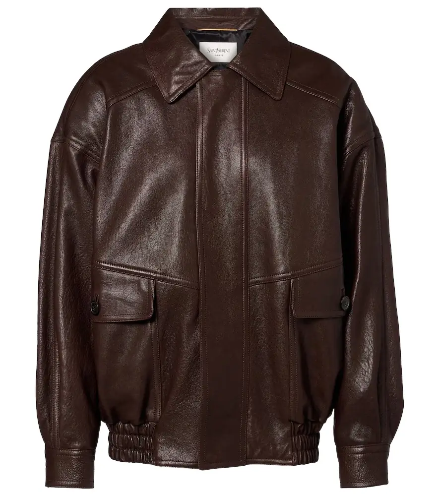 Saint Laurent Leather bomber jacket