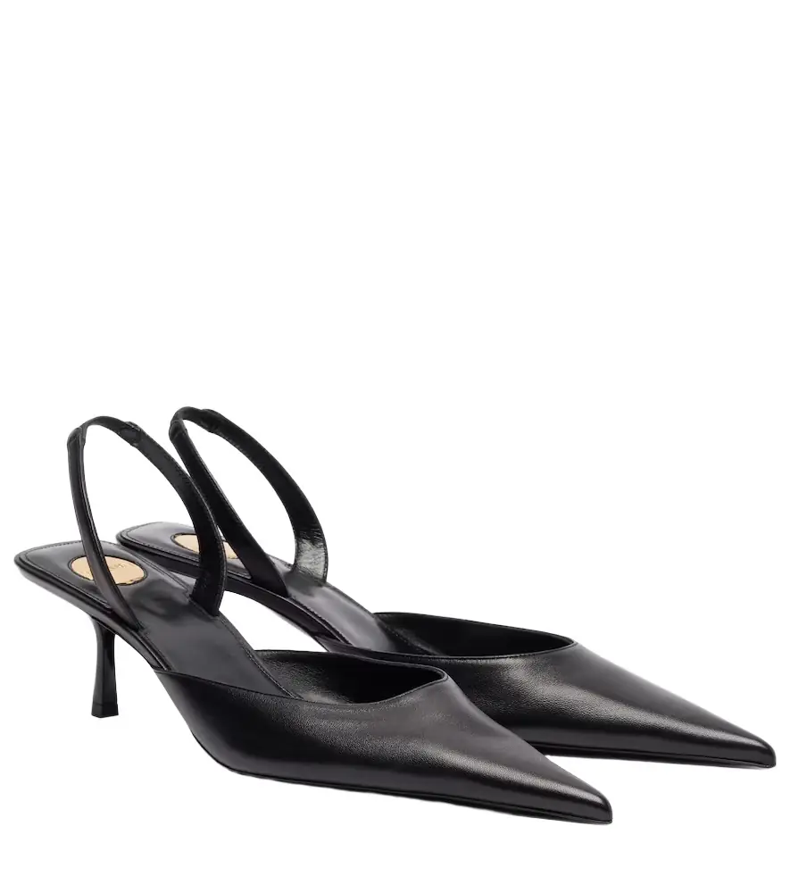 Saint Laurent Misty 55 leather slingback pumps