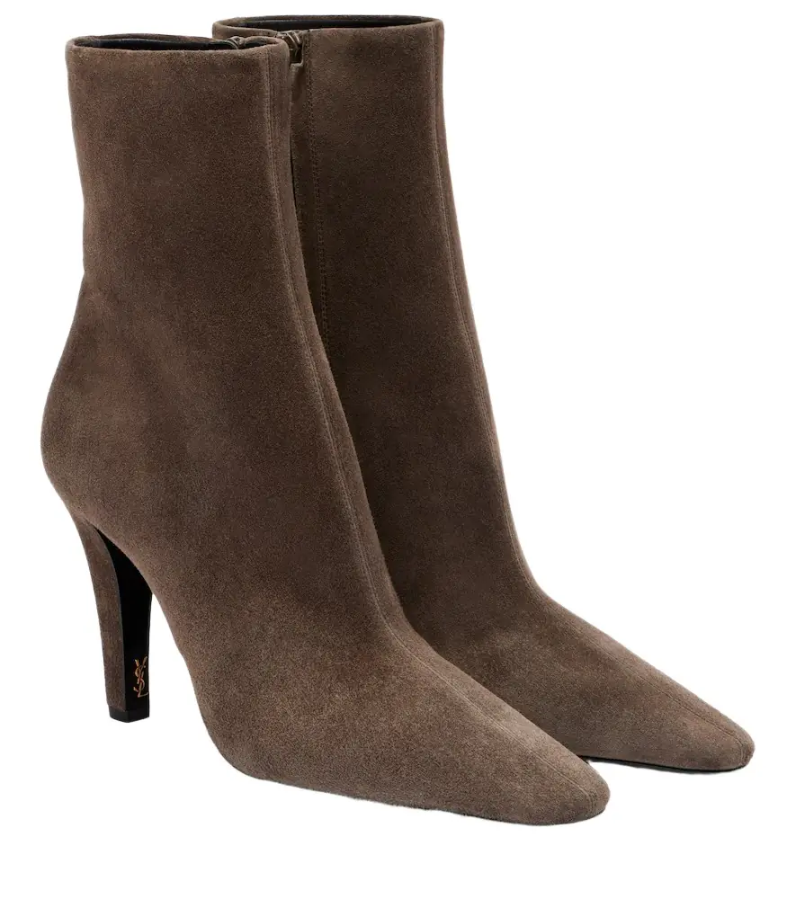 Saint Laurent Jill 95 suede ankle boots