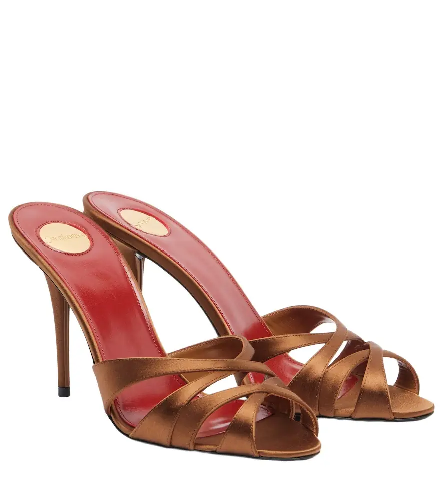 Saint Laurent Chandelle 95 satin sandals