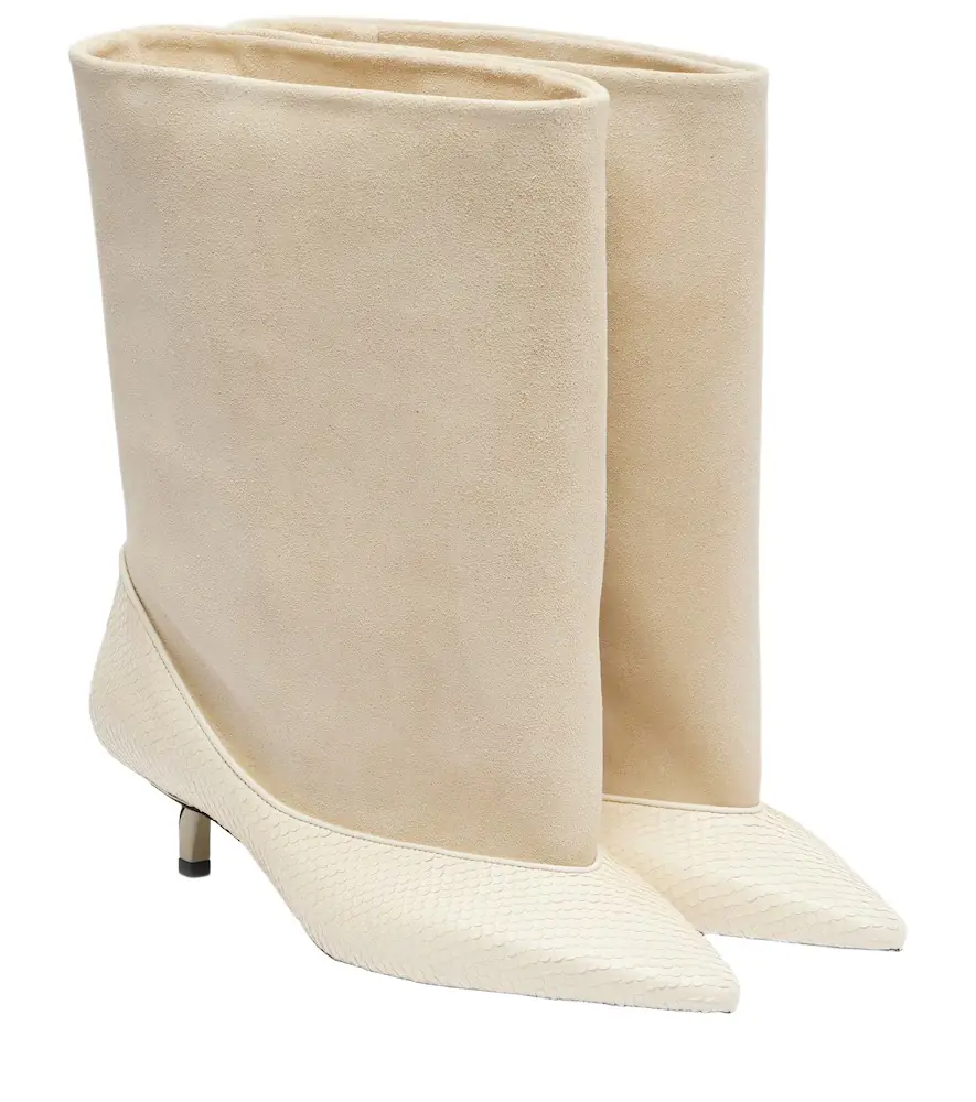 Jacquemus Tourni leather and suede ankle boots