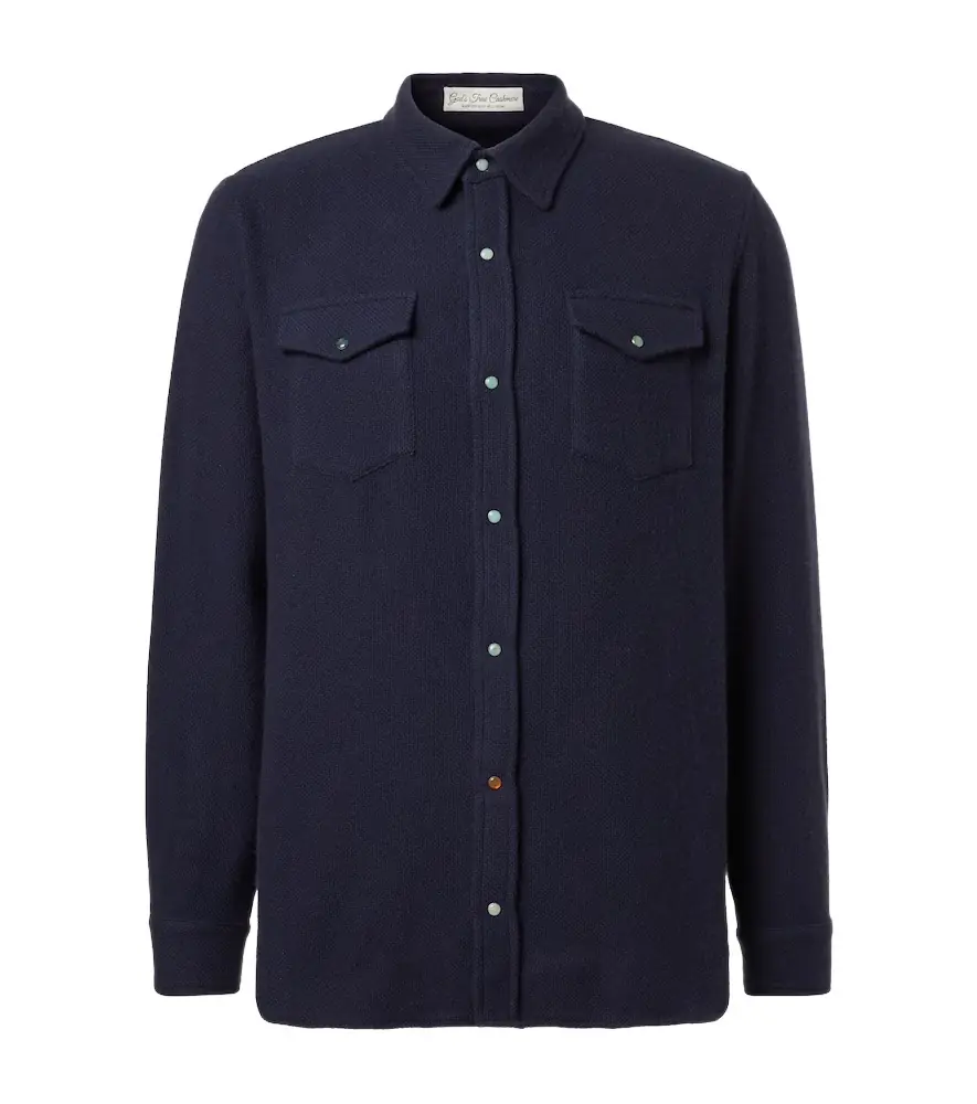 God's True Cashmere Cashmere shirt with emerald