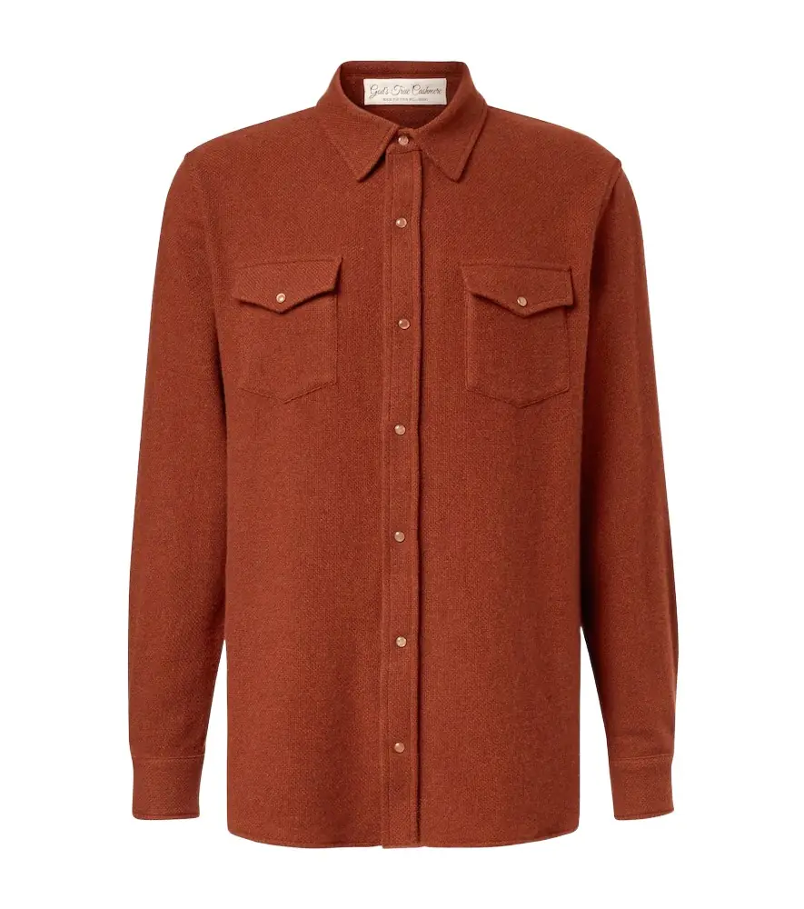 God's True Cashmere Cashmere shirt with sunstone