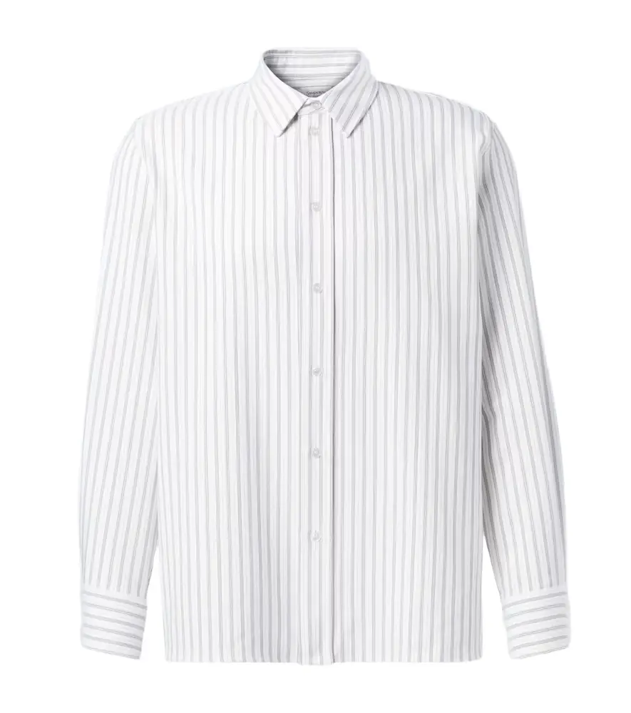 Saint Laurent Cassandre striped cotton poplin shirt