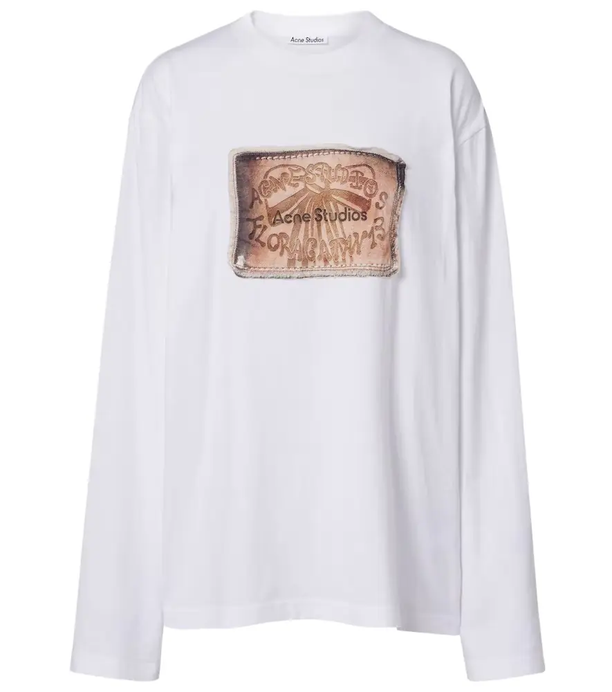 Acne Studios Printed cotton jersey top
