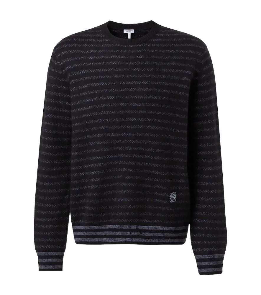 Loewe Anagram striped wool sweater