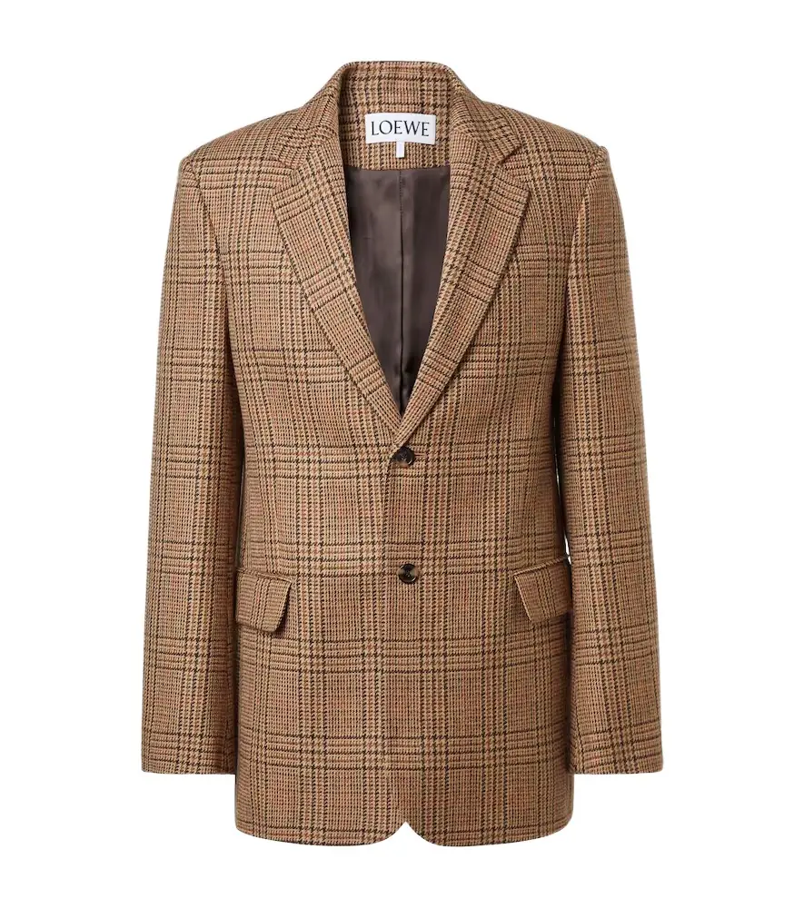 Loewe Prince of Wales check wool blazer