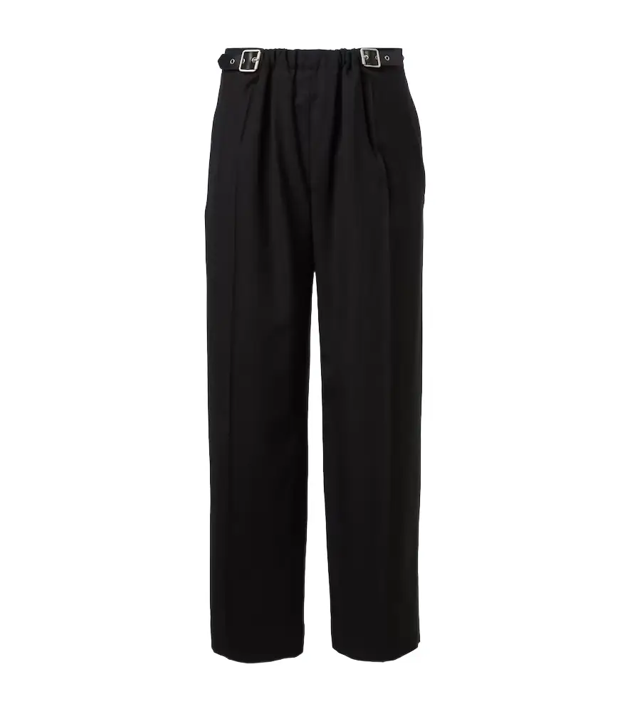 Loewe Belted wool straight pants