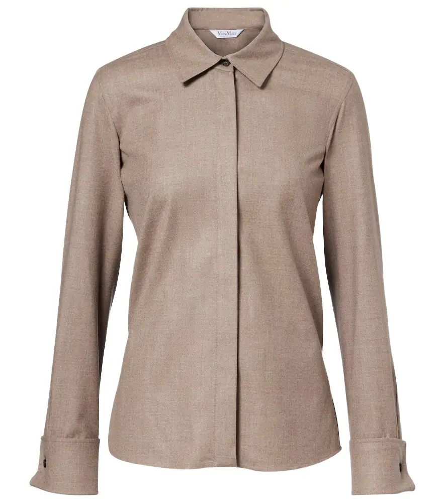 Max Mara Tebaide cashmere-blend shirt