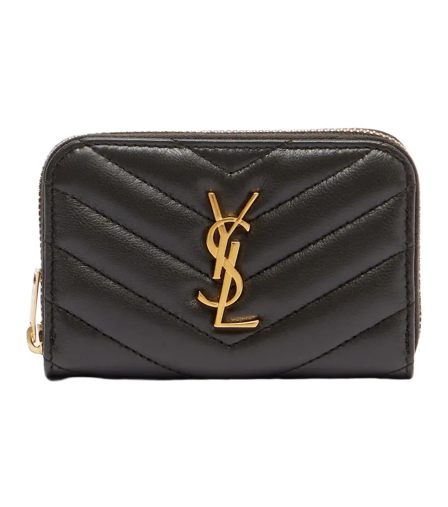 Saint Laurent Cassandre quilted leather card case - Women's Accessories