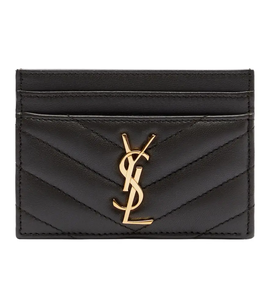 Saint Laurent Cassandre matelassé leather card holder