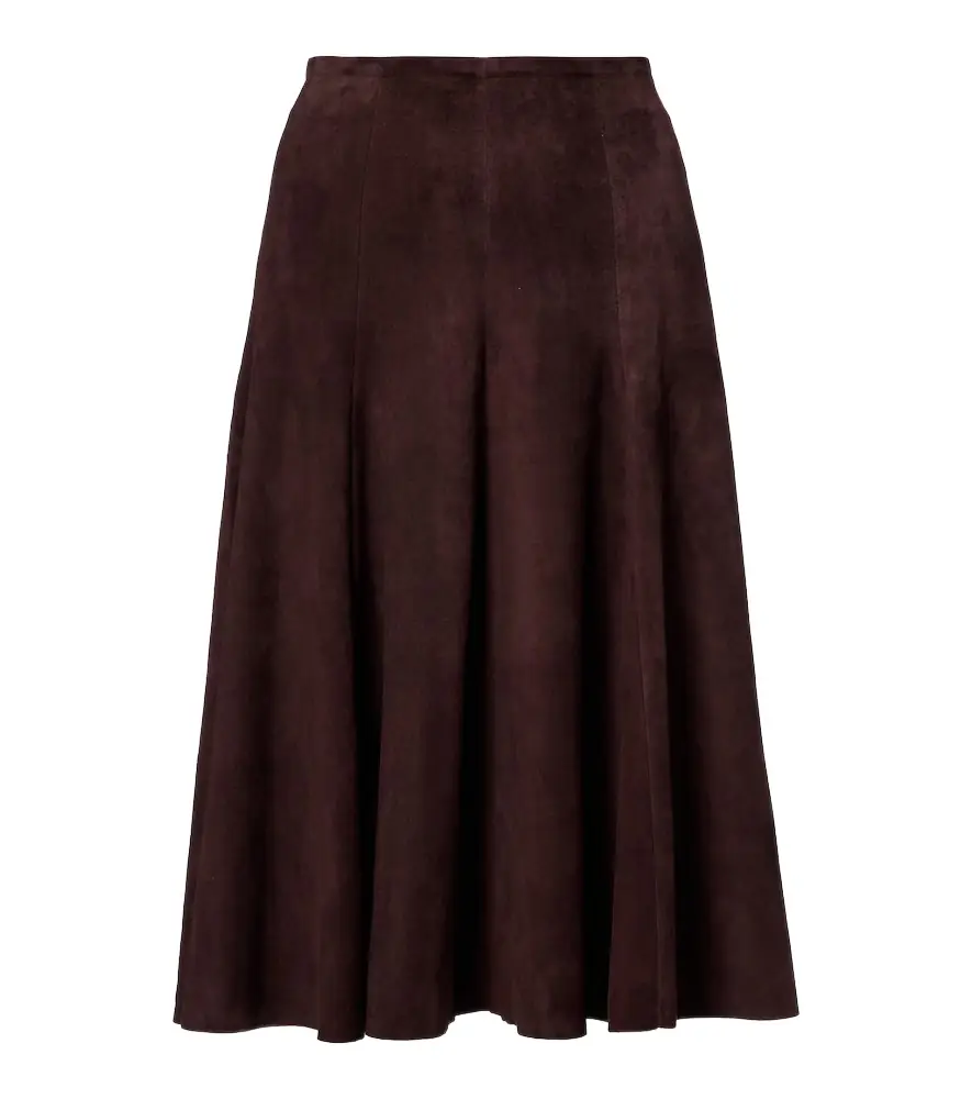 Stouls Suede midi skirt