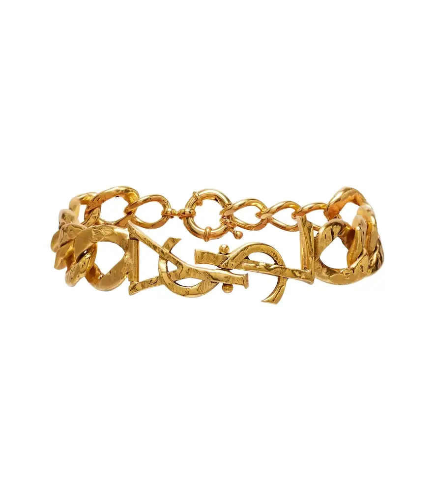 Saint Laurent Cassandre chain bracelet