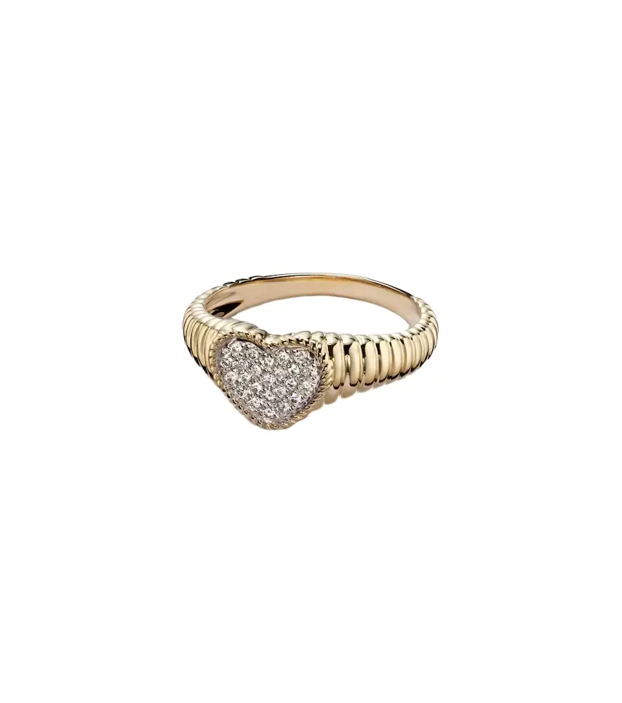 Yvonne Leon Yvonne Léon Baby 9kt gold ring with diamonds