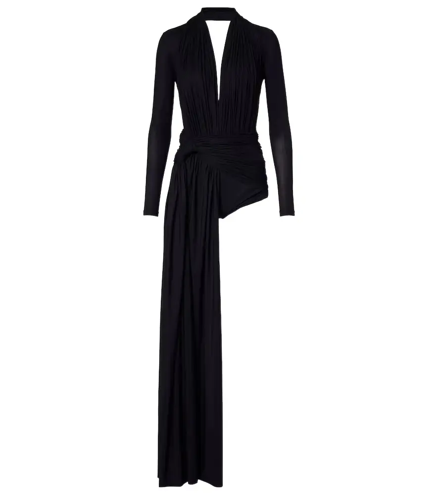 Balenciaga Asymmetric draped minidress
