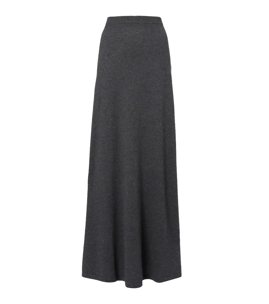 Balenciaga High-rise wool maxi skirt