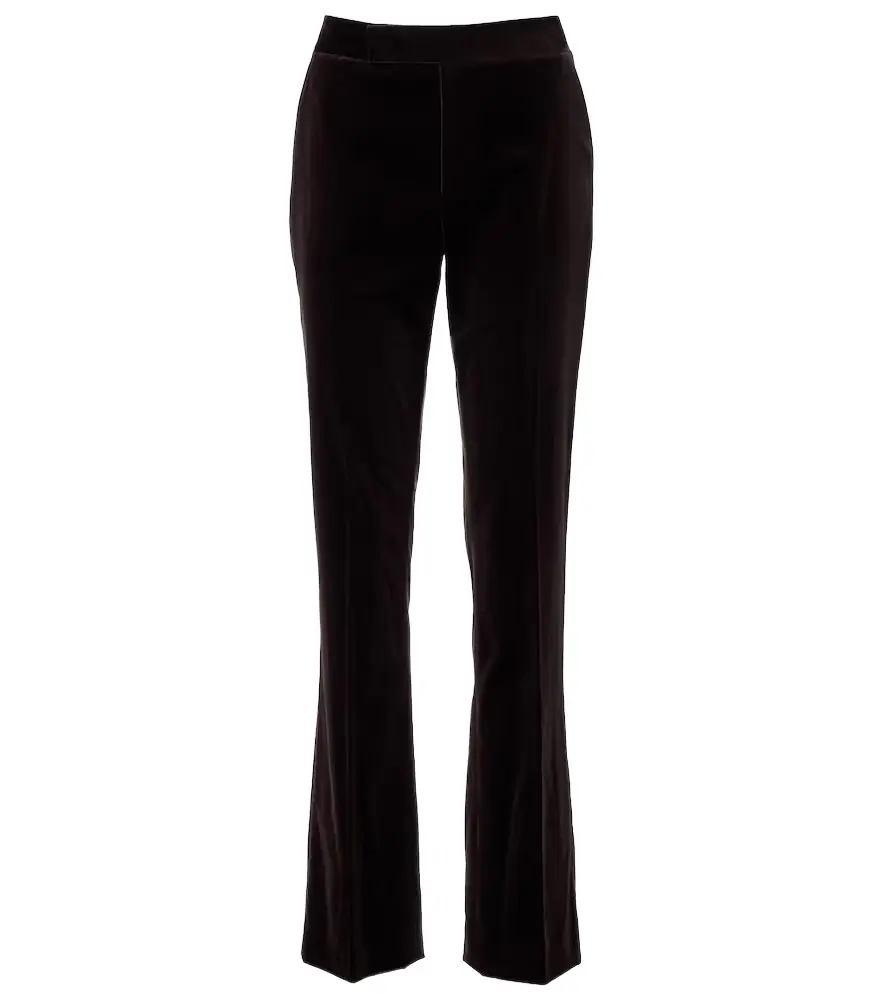 Ralph Lauren Collection Cotton-blend velvet straight pants