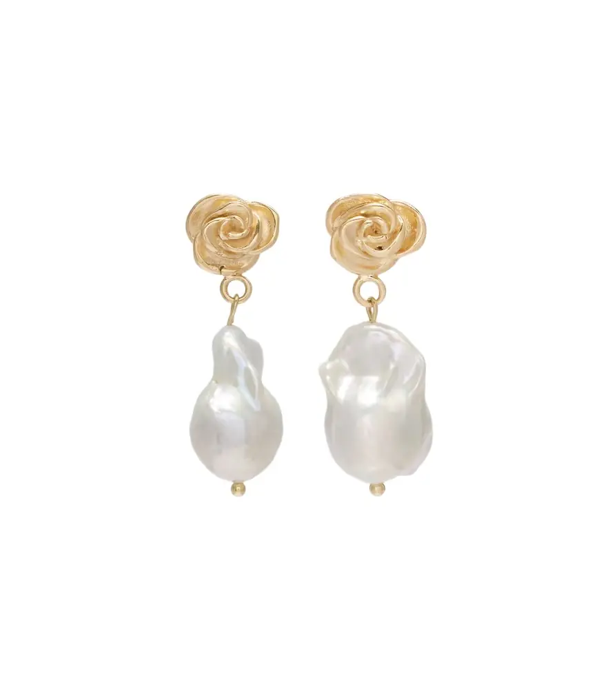 Magda Butrym Baroque pearl gold-plated drop earrings