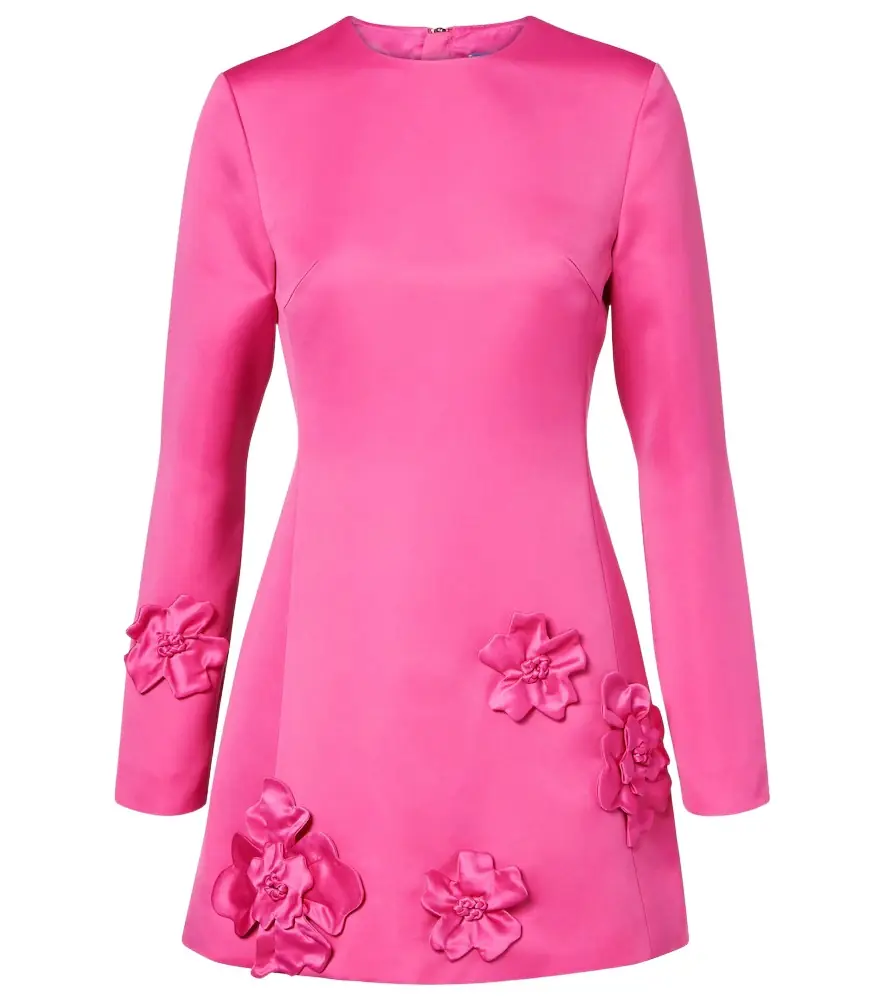 Leo Lin Aliza floral-appliqué minidress